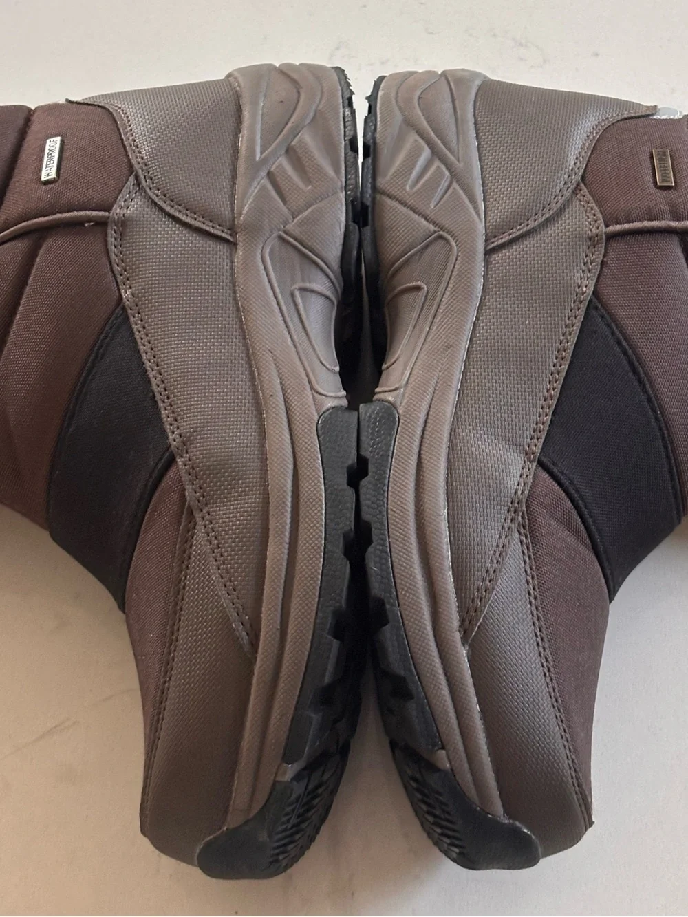 SILENTCARE Mens Brown Winter Mid-Calf Snow Boot Waterproof Size 7
